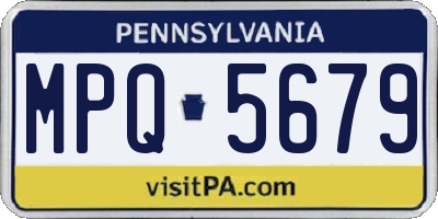 PA license plate MPQ5679