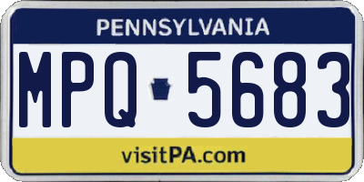 PA license plate MPQ5683