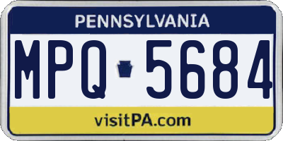 PA license plate MPQ5684