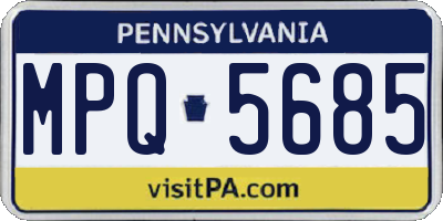 PA license plate MPQ5685