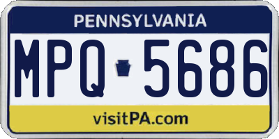 PA license plate MPQ5686