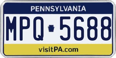 PA license plate MPQ5688