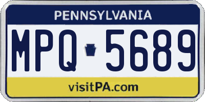 PA license plate MPQ5689