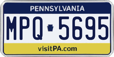 PA license plate MPQ5695