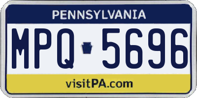 PA license plate MPQ5696
