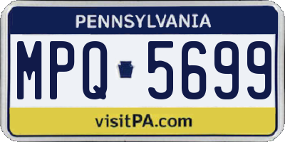 PA license plate MPQ5699