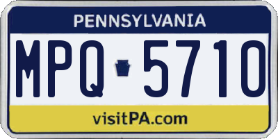 PA license plate MPQ5710