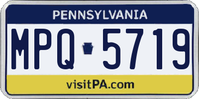 PA license plate MPQ5719