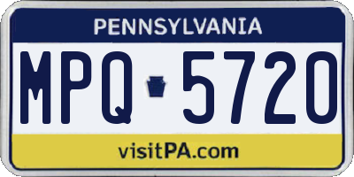 PA license plate MPQ5720