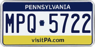 PA license plate MPQ5722