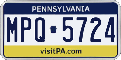 PA license plate MPQ5724