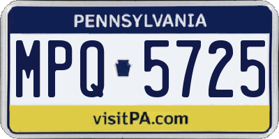 PA license plate MPQ5725