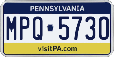 PA license plate MPQ5730