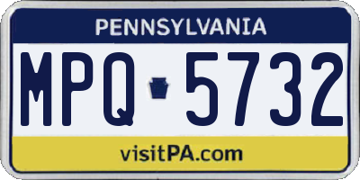 PA license plate MPQ5732