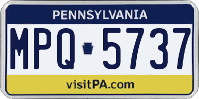 PA license plate MPQ5737