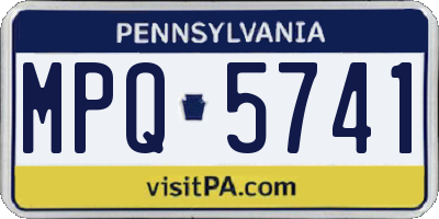 PA license plate MPQ5741