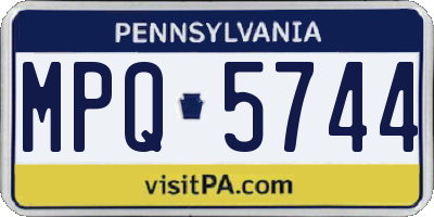 PA license plate MPQ5744