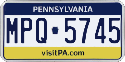 PA license plate MPQ5745