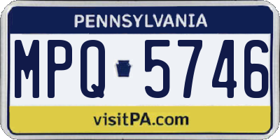 PA license plate MPQ5746