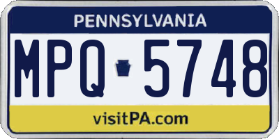 PA license plate MPQ5748