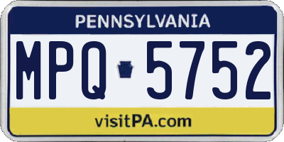 PA license plate MPQ5752