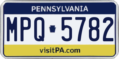 PA license plate MPQ5782