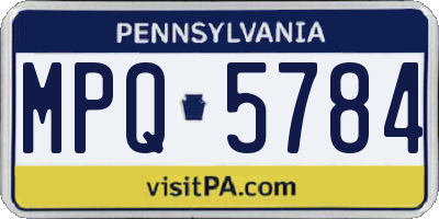 PA license plate MPQ5784