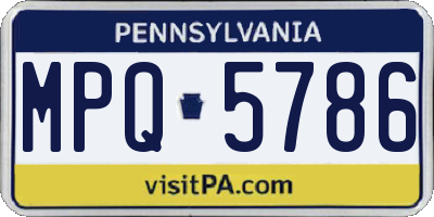 PA license plate MPQ5786