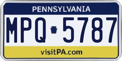 PA license plate MPQ5787