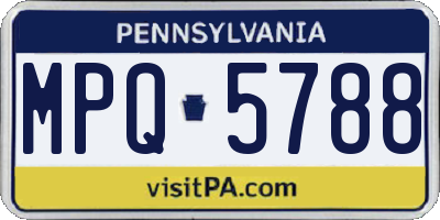 PA license plate MPQ5788