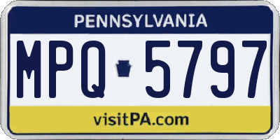 PA license plate MPQ5797