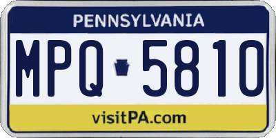 PA license plate MPQ5810