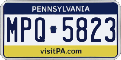 PA license plate MPQ5823