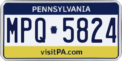 PA license plate MPQ5824