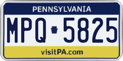 PA license plate MPQ5825