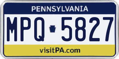 PA license plate MPQ5827