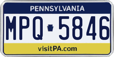 PA license plate MPQ5846