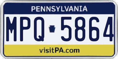 PA license plate MPQ5864