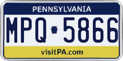 PA license plate MPQ5866