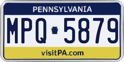 PA license plate MPQ5879