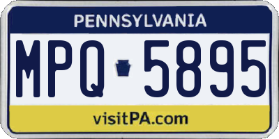 PA license plate MPQ5895