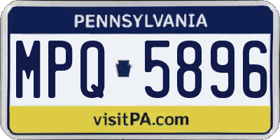 PA license plate MPQ5896