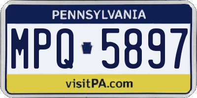 PA license plate MPQ5897