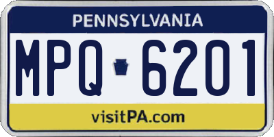 PA license plate MPQ6201