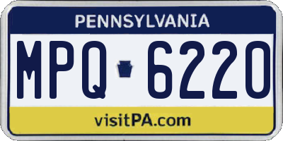 PA license plate MPQ6220