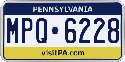 PA license plate MPQ6228