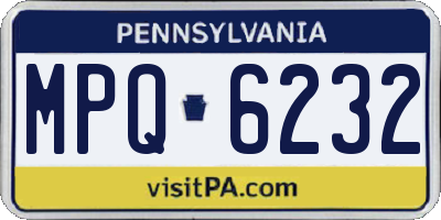 PA license plate MPQ6232
