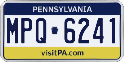 PA license plate MPQ6241