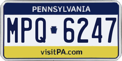 PA license plate MPQ6247