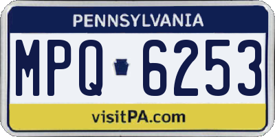 PA license plate MPQ6253
